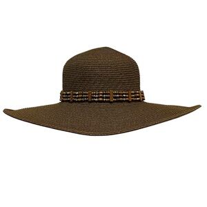 Sand & Sun Brown Floppy Summer Hat - Like New